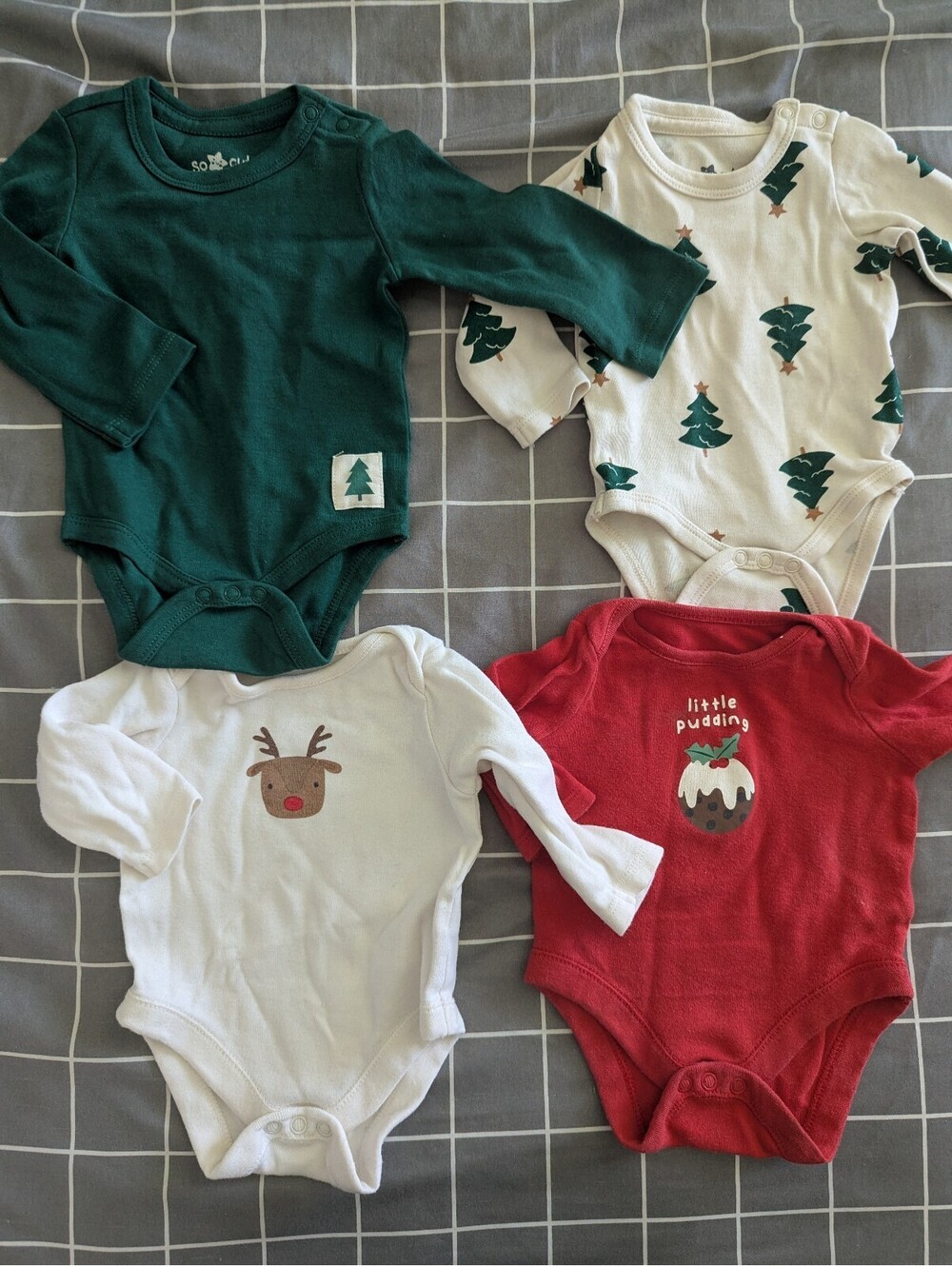 Bundle of holiday Christmas bodysuits